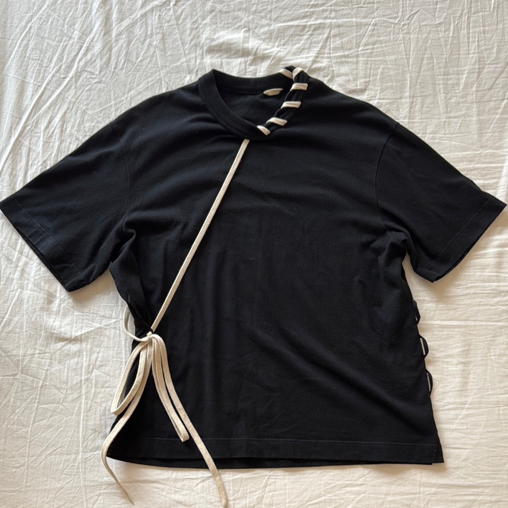 Craig Green Black Laced T-shirt Men Size XS